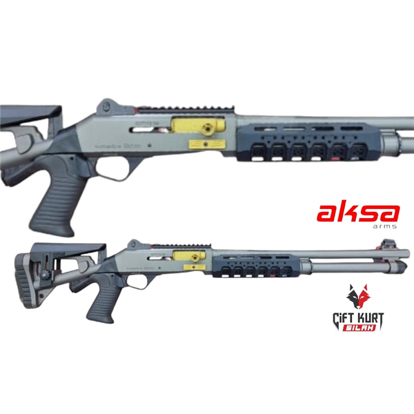 Aksa Crossfire Wi Extreme 12GA Metal El Kundaklı (Tungsten) Renkli Tüplü Yarı Otomatik Yivsiz Av Tüfeği